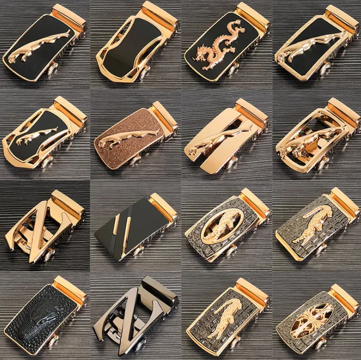 100 шт. мужской ремень с автоматической пряжкой из сплава без ремня модный кожаный