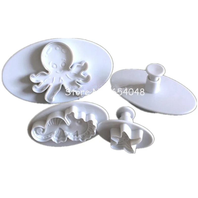 Новинка 4 шт./лот детский пружинный Плунжер для торта с изображением осьминога