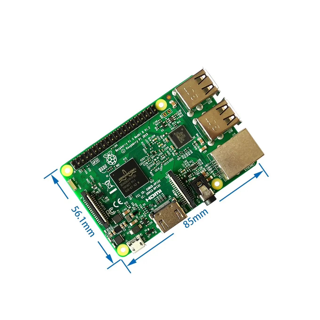 2016 New Raspberry Pi 3 Model B Board 1GB LPDDR2 BCM2837 Quad-Core Ras PI3 PI 3B with WiFi&ampBluetooth | Электронные компоненты