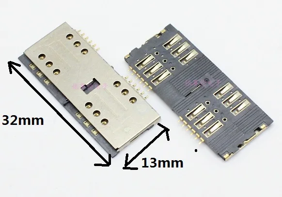 10 шт./лот держатель для считывателя слотов SIM-карт Разъем SIM-карты Гнездо Lenovo A316 A269