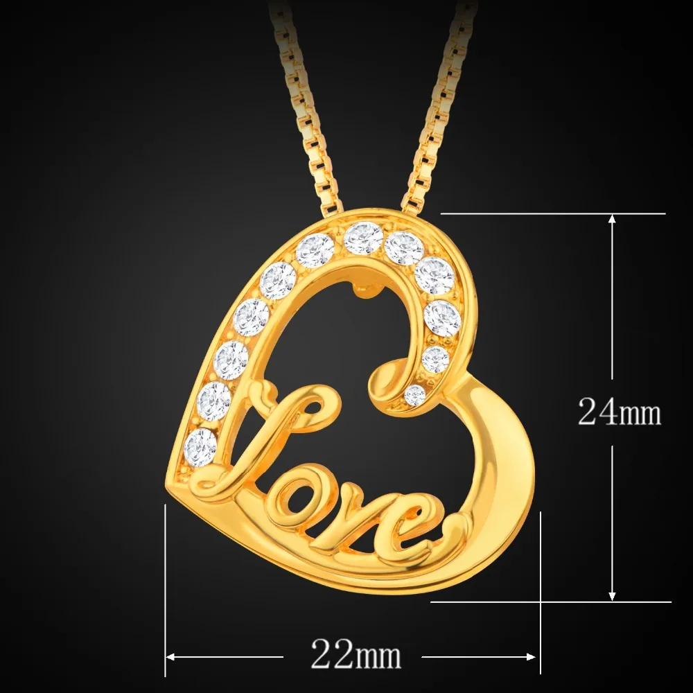 Новый Кристалл Rhinestone сердца Цепочки и ожерелья S Подвески Талисманы золото Цвет