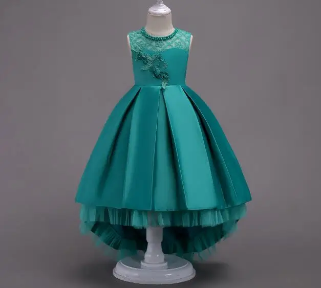 2022 детское платье для девочек свадебное Тюлевое кружевное элегантное вечернее