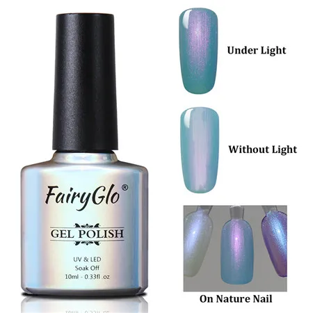 FairyGlo, 10 мл, оболочка, Русалка, Гель-лак, УФ Гель-лак, жемчужная оболочка, Гель-лак для ногтей, Полупостоянный лак для ногтей, эмаль, лак для ногтей - Цвет: BKJ9514