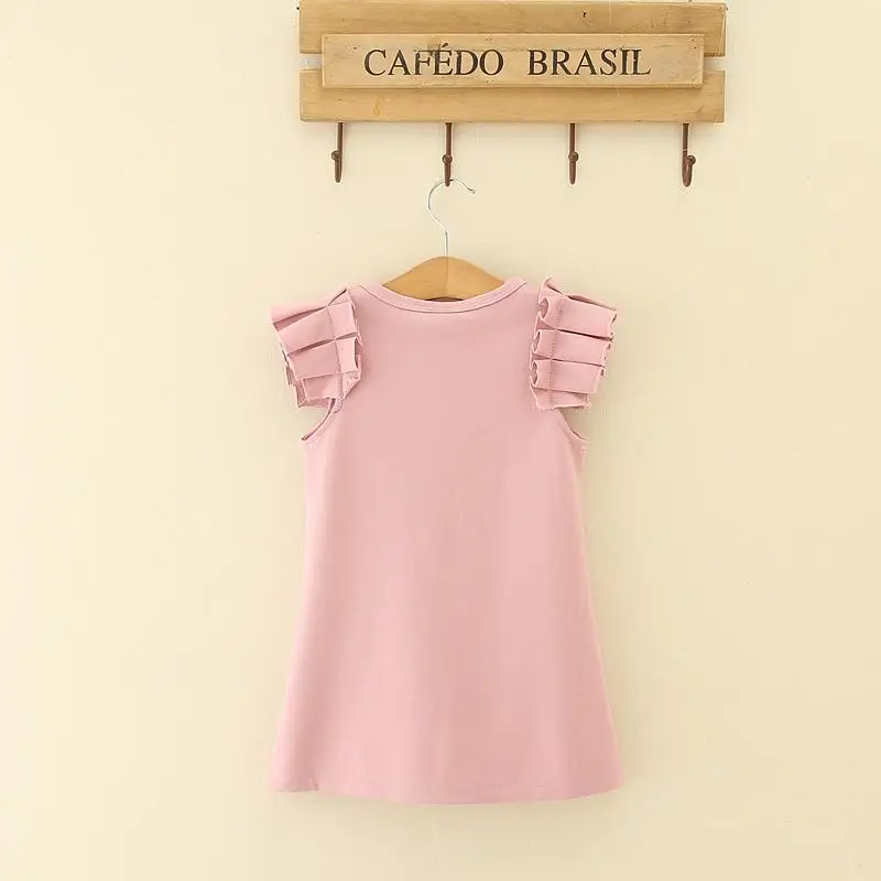 Детское платье для девочек принцессы в полоску с оборками и бантом 2018 вечерние