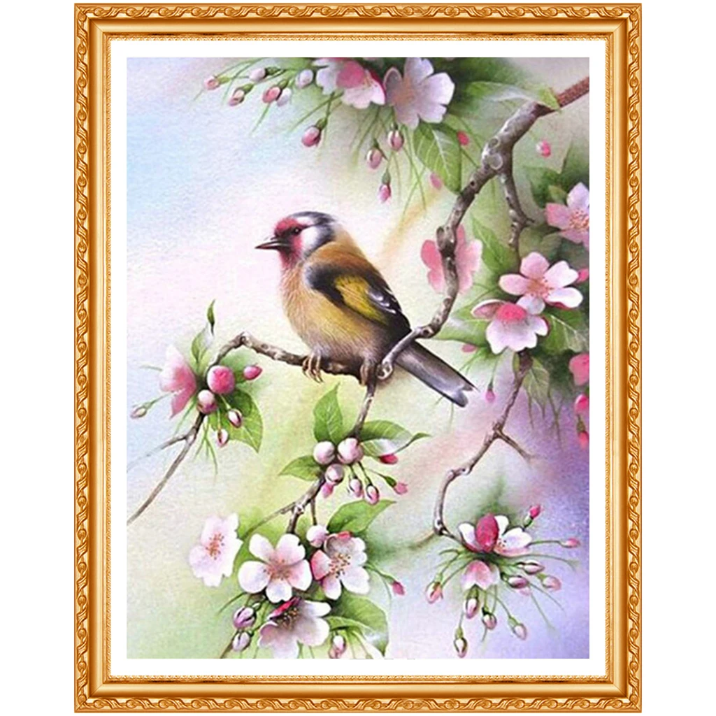 Вышивка бисером алмазные птицы цветы 5d алмазная картина распродажа полная