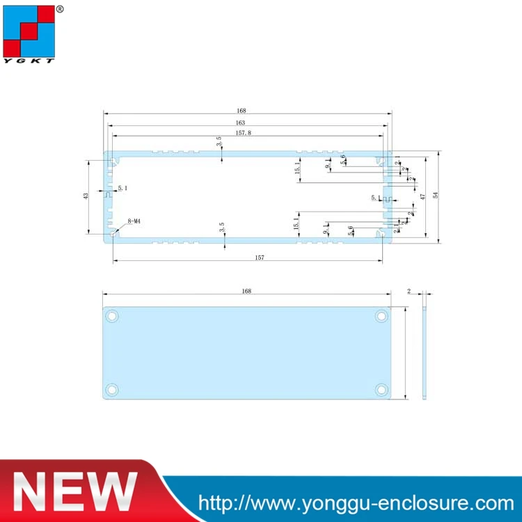 145x68x150 мм (WxHxL) Алюминиевый Электрический корпус/алюминиевый корпус|extrusion line|shell