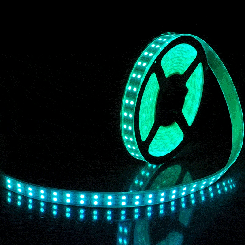 

1set Waterproof LED RGB Strips Double Row 5M 5050SMD 600LEDs RGB LED Strip Light 5M Led Flexible Strip 44Key IR Remote