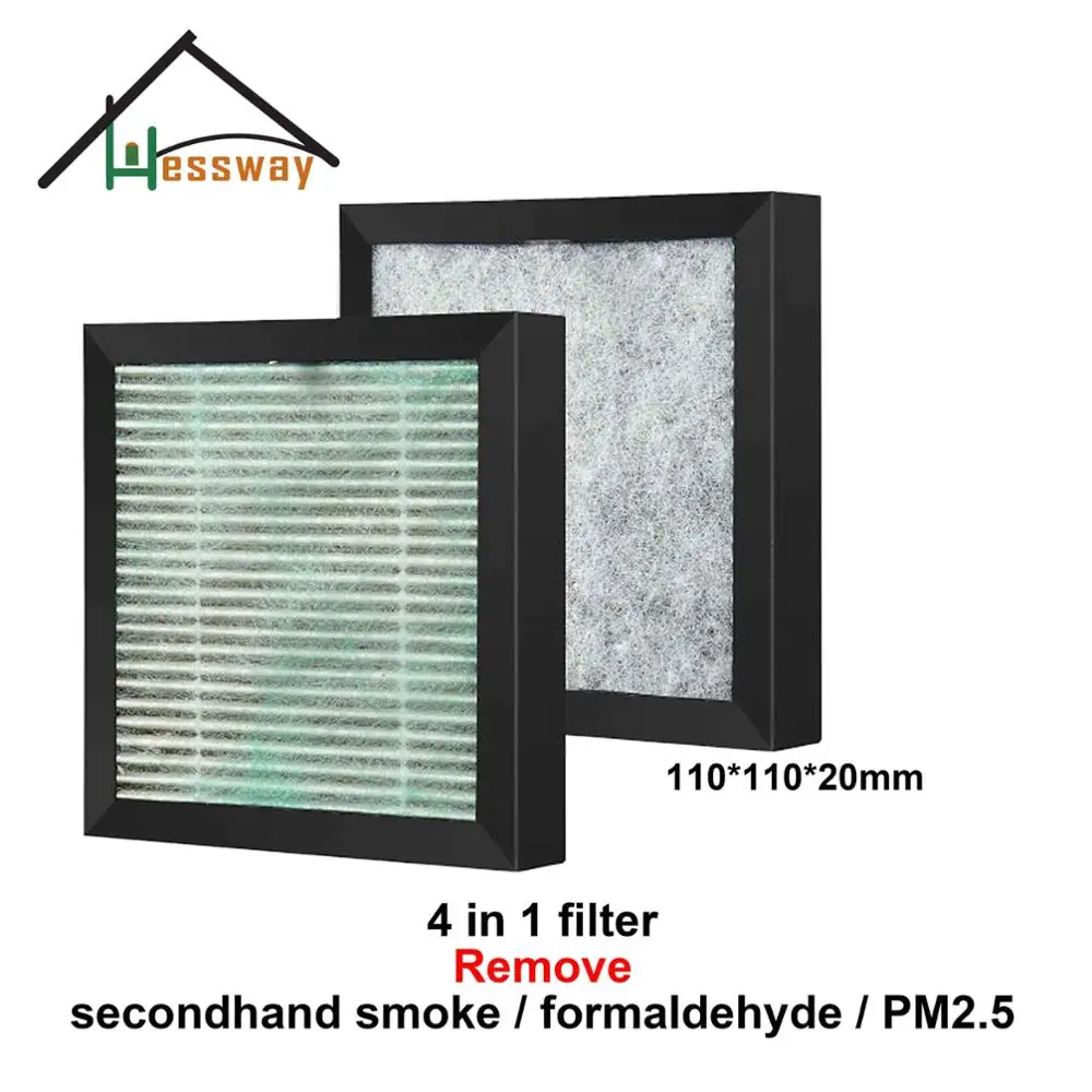 

4 in 1 110*110*20mm Efficient HEPA filter Formaldehyde PM2.5 Air Purifier filter with Multifunctional filter