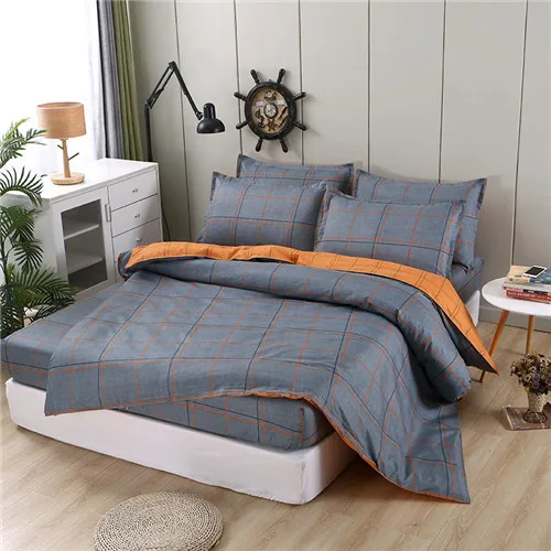 fashion bed Модные постельные принадлежности, комплект постельного белья 4 шт./компл., пододеяльник+ простыня+ наволочка, летняя постельное белье из хлопка и полиэстера, домашний Постельный набор - Цвет: fashion bed