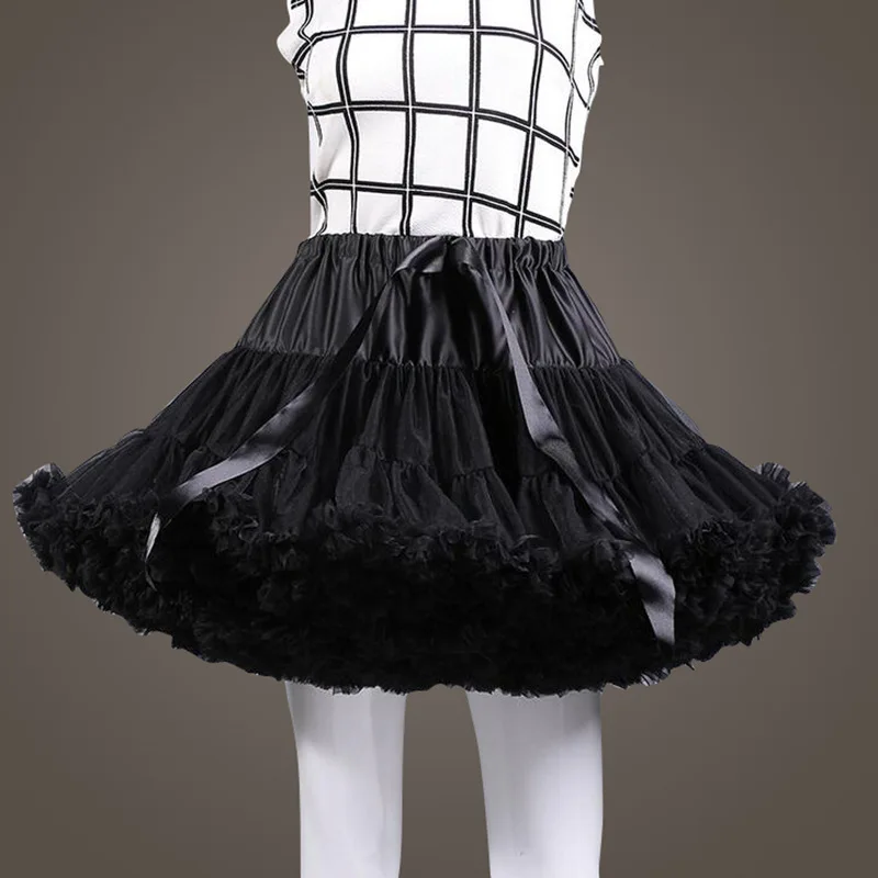 

New Puffy White Black Ball Gown Underskirt Swing Short Dress Petticoat Cosplay Petticoat Ballet Tutu Skirt Rockabilly Crinoline