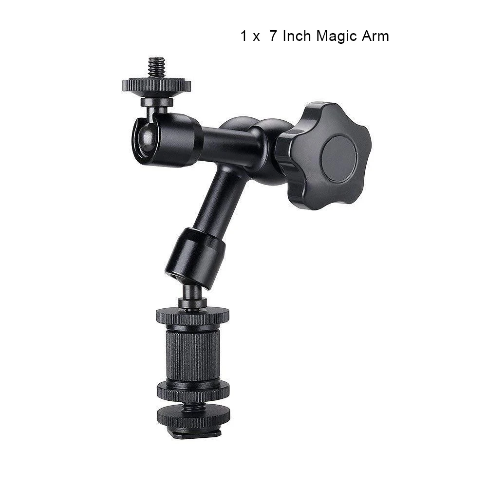 7 inch Arm Тележка+ 11 дюймов Волшебная рукоятка настольная Мобильная роликовая видео рейка Конькобежец для SLR DSLR камеры слайдер Трек Долли автомобиль с волшебной рукояткой - Цвет: 7 inch Arm