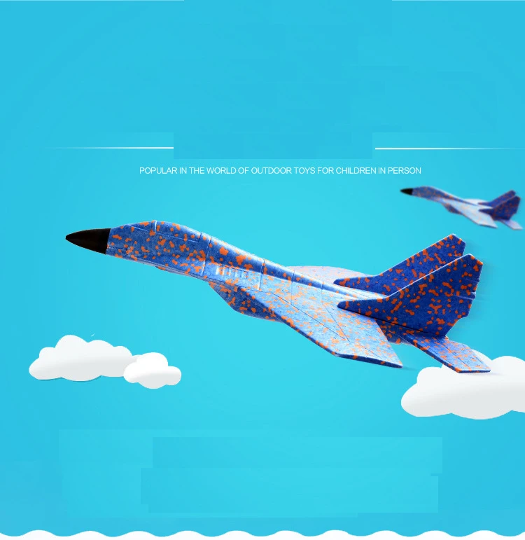 

2 Colors 43cm EPP Battleplane Resistance Hand Throwing Airplane Foam Outdoor Launch Glider Plane Swing Child Toys Gift