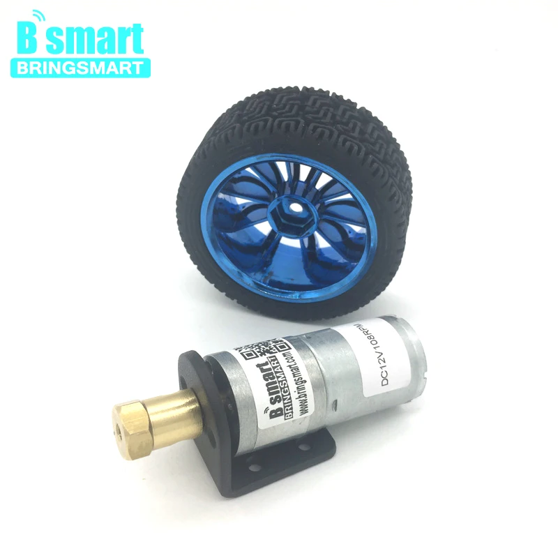 Bringsmart мотор редуктор постоянного тока 6 В 12 в с монтажной муфта кронштейна и