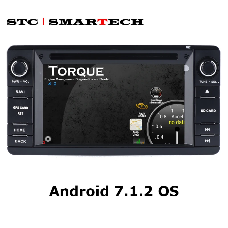 SMARTECH 2 Din Android 7.1.2 OS автомобильный аудио CD DVD радио плеер gps навигация для MITSUBISHI Outlander