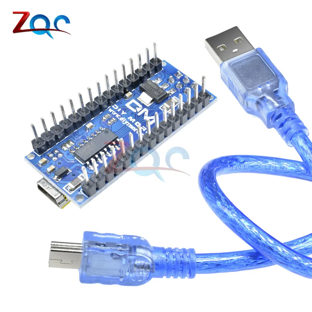 Плата микро-контроллера MINI USB Nano V3.0 ATmega328P CH340G 5 в 16 м для Arduino NANO 328P 3 0 + USB-кабель |