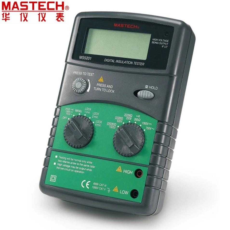 MASTECH MS5201 Цифровой Сопротивление изоляции тестер мегомметром megometro мега Ом