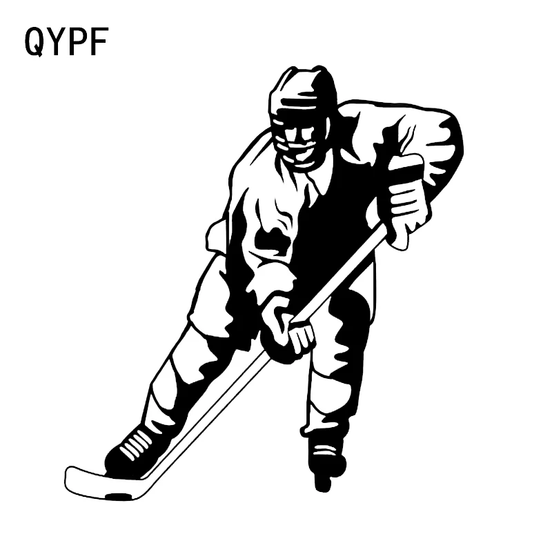 Интересный декор для хоккея QYPF 11 9*13 см автомобильные наклейки силуэт виниловая