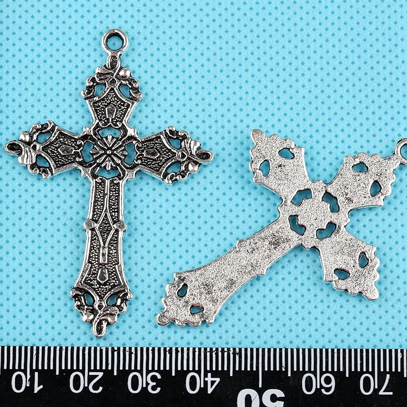 Винтажная подвеска с крестиком из филигранью 10 шт.|findings jewelry|findings earringsfindings beads |