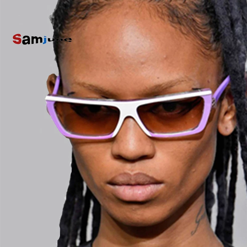 Samjune Квадратные Солнцезащитные очки для мужчин и женщин вождения спортивные
