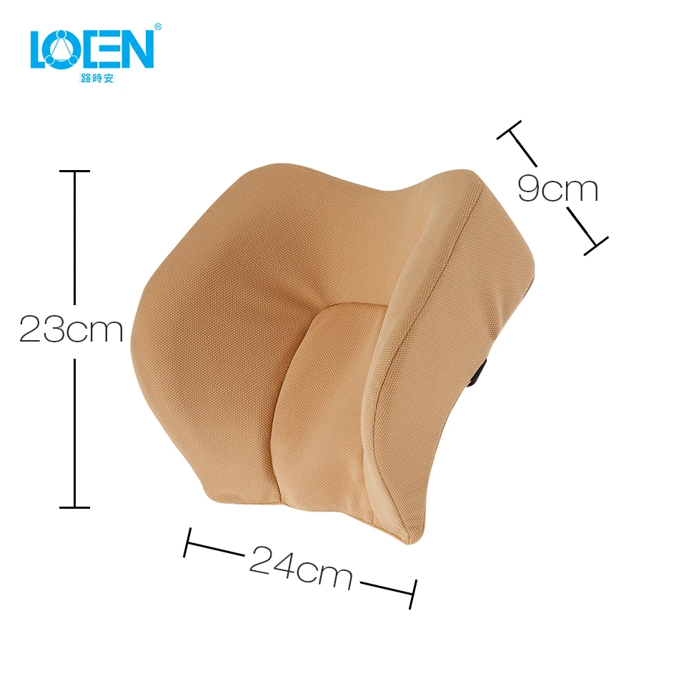 LOEN 1 шт., автомобильное заднее сиденье, подушка для сна и шеи, подголовник с эффектом памяти, хлопковая подушка для путешествий, Автомобильная подушка для сна, черный, красный, серый, бежевый, универсальная