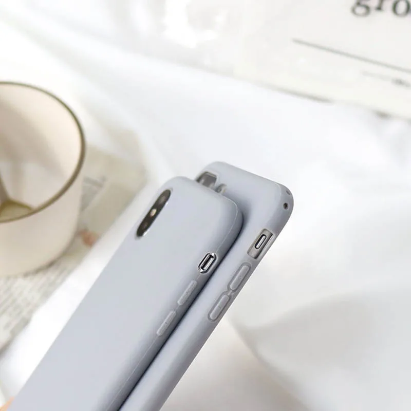 JIBAN серый однотонный чехол для телефона iphone 6 Чехол X 6s plus 7 8 XR XS MAX Все включено