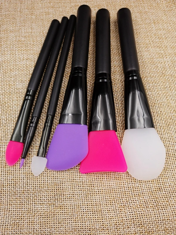 200sets/lot High quality 6pcs Soft Silicone Gel makeup brush set Sponge for Cosmetic Face Foundation BB Cream Makeup brushes | Красота и