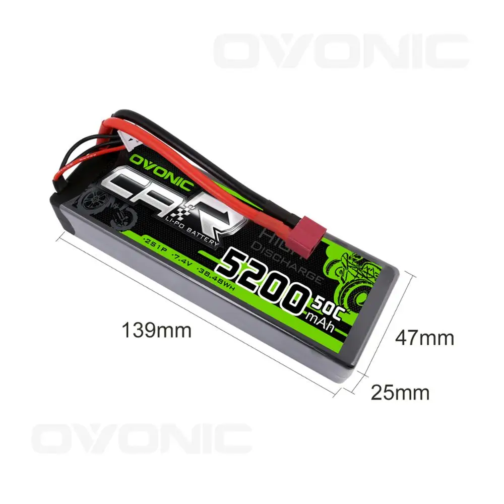 OVONIC 5200 mAh LiPo батарея S 7 4 V Жесткая Коробка 1/10 1/8 RC автомобиль | Игрушки и хобби