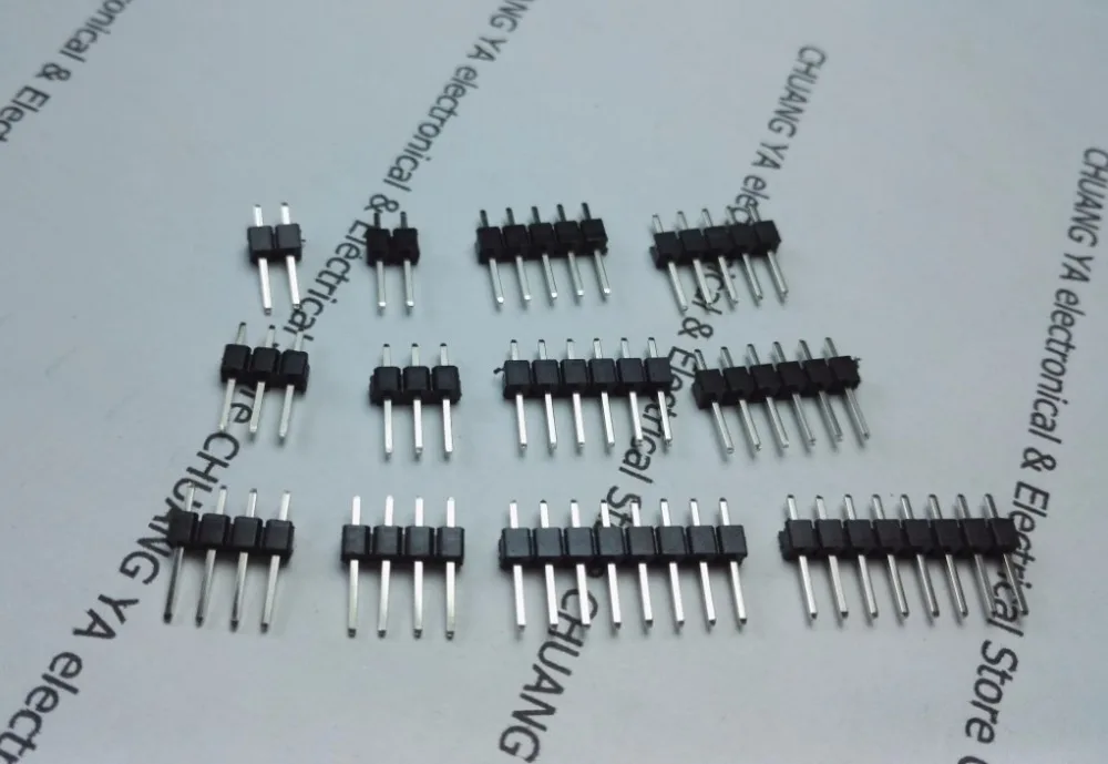 2,54 мм 1X1P 1*2P 1x3P 1*4P 1*5P 1*6P 1x8pin Однорядный штырьковый разъем медная игла