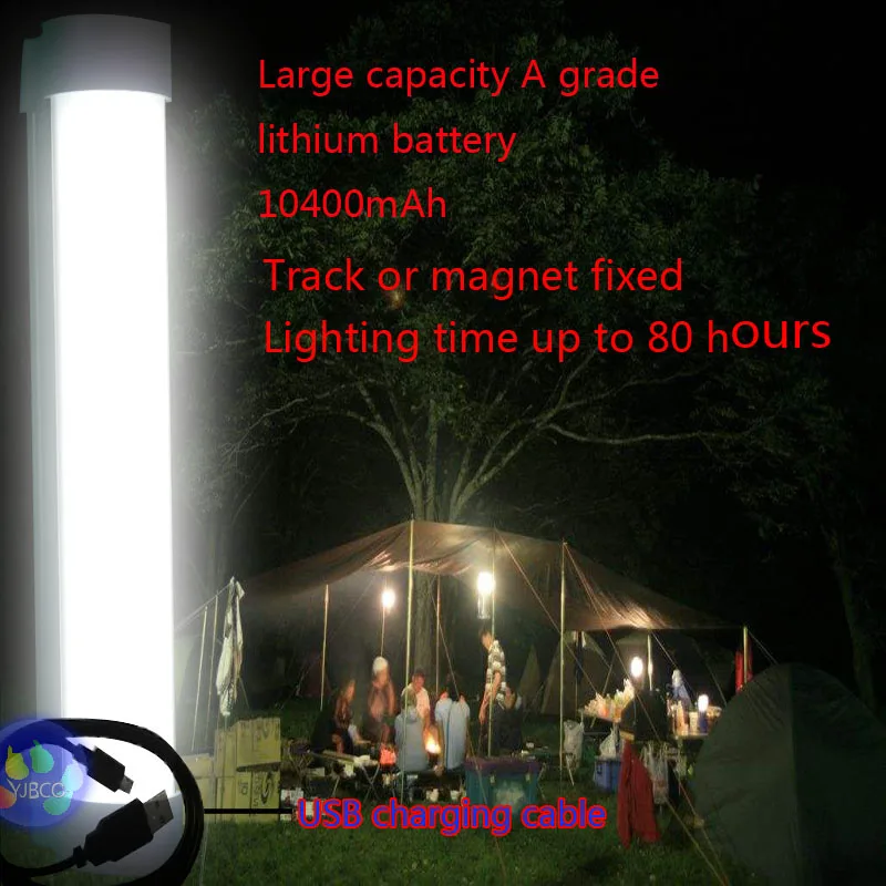 Rechargeable wireless multi-function Emergency lights 10400mAh Battery capacity for Indoor /outdoor led camping lamp