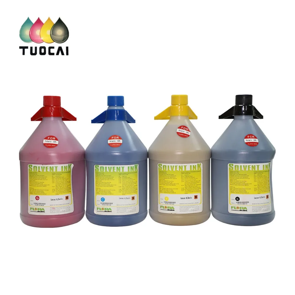 CMYK 4 бутылки/лот Spectra PQ512/15pl растворитель чернила 4L/B упаковка Флора LJ320P