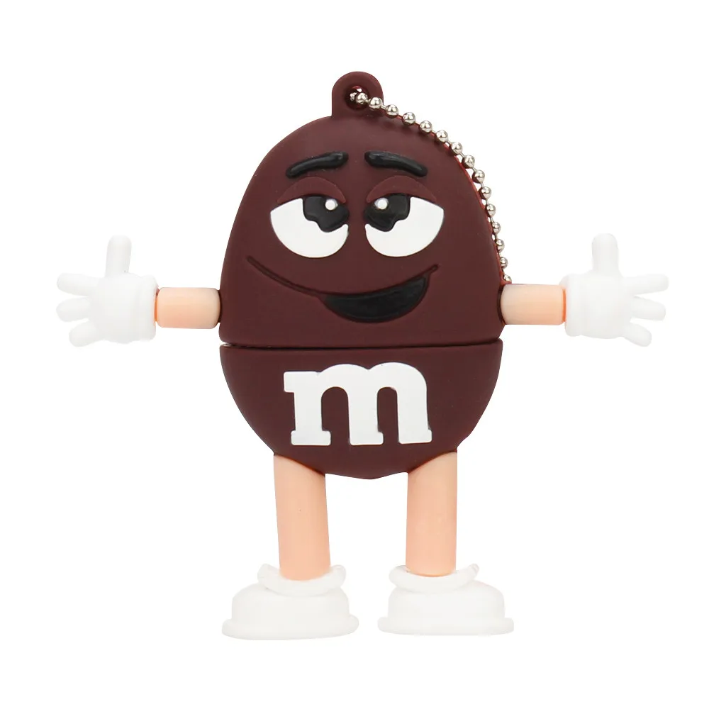 USB 2.0 Usb флеш-накопитель 2,0 мультфильм M& m шоколадная фасоль 4 ГБ 8 ГБ 16 ГБ 32 ГБ 64 Гб высокоскоростная карта памяти 128 ГБ подарок - Цвет: USB 2.0