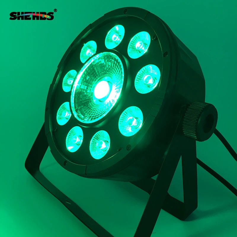 4 шт 9x10 Вт + 1x30 RGB COB 3 в 1 беспроводной пульт дистанционного управления Led Flat Par Light 7 DMX