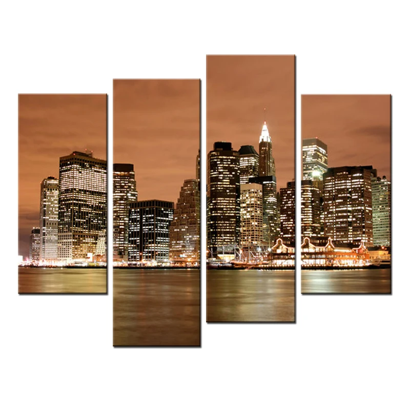 Noah Art Night City Cuadros Decoracion HD Современная Картина на холсте домашний декор Настенная