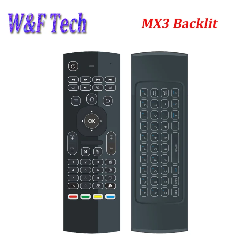 MX3 air mouse подсветка мини беспроводная клавиатура 2 4G беспроводной пульт
