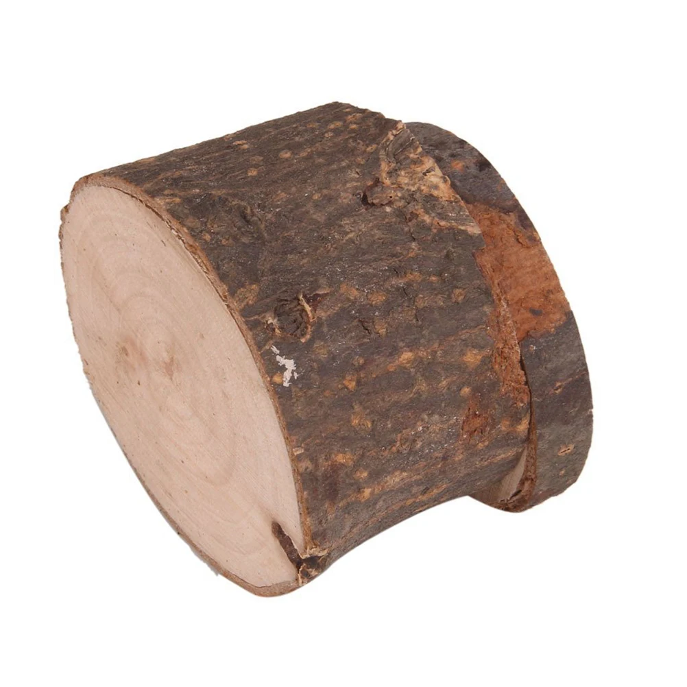 PIXNOR пустая деревянная серьги кольца круглая коробка Шебби шик рустикальный