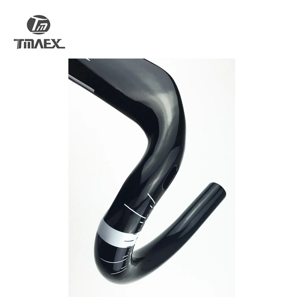TMAEX Carbon Интегрированный руль для дорожного велосипеда запчасти черный глянцевый