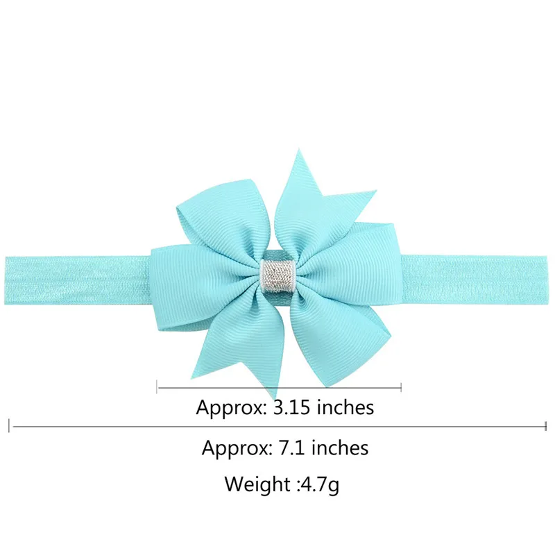 MIXIU 20pcs Shining Pinwheel Ribbon Bow Hairband Baby Headbands Elastic Hair Bands Handmade Kids Accessories | Детская одежда и