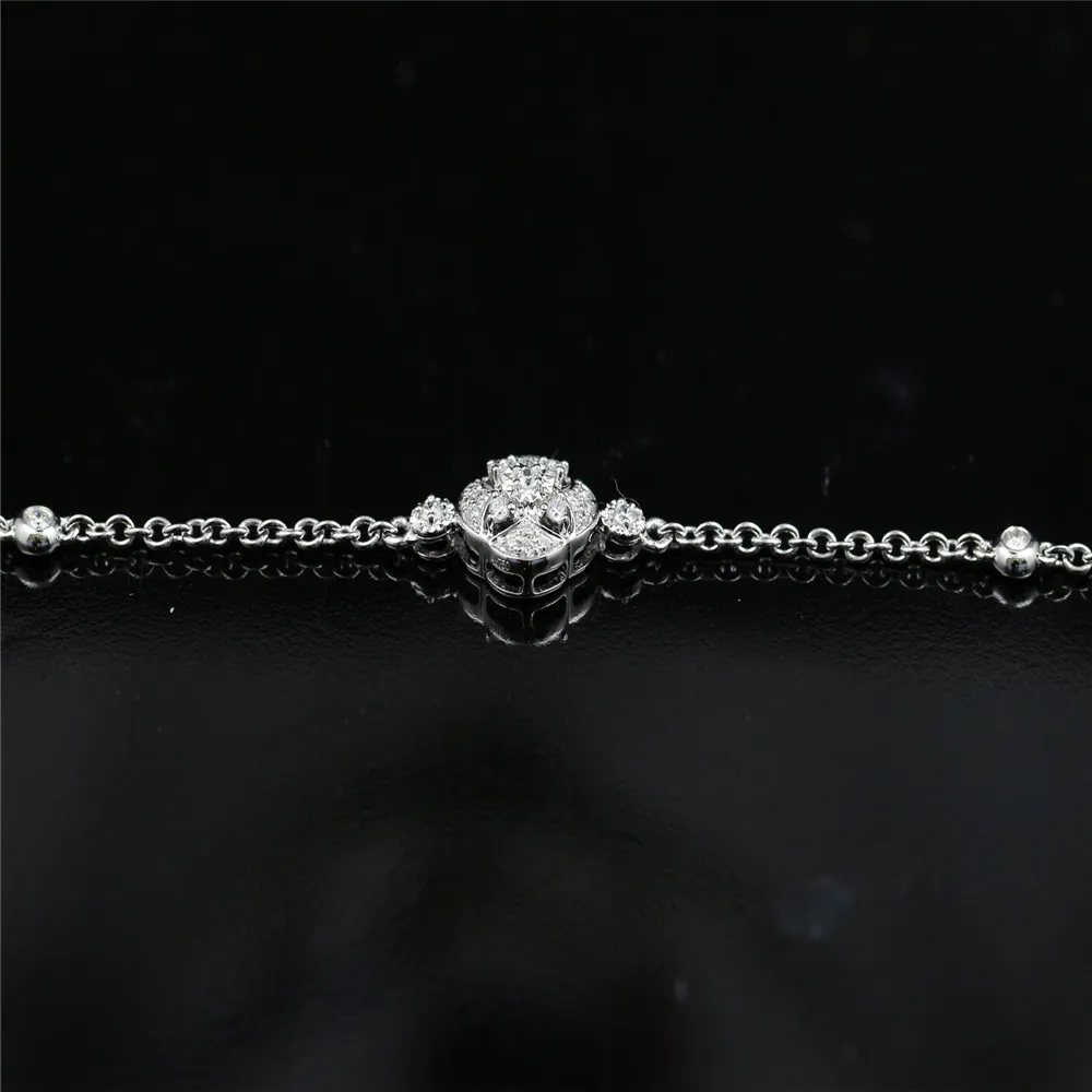 Роскошный золотой браслет в форме сердца LASAMERO 0.227CTW с натуральным бриллиантом и