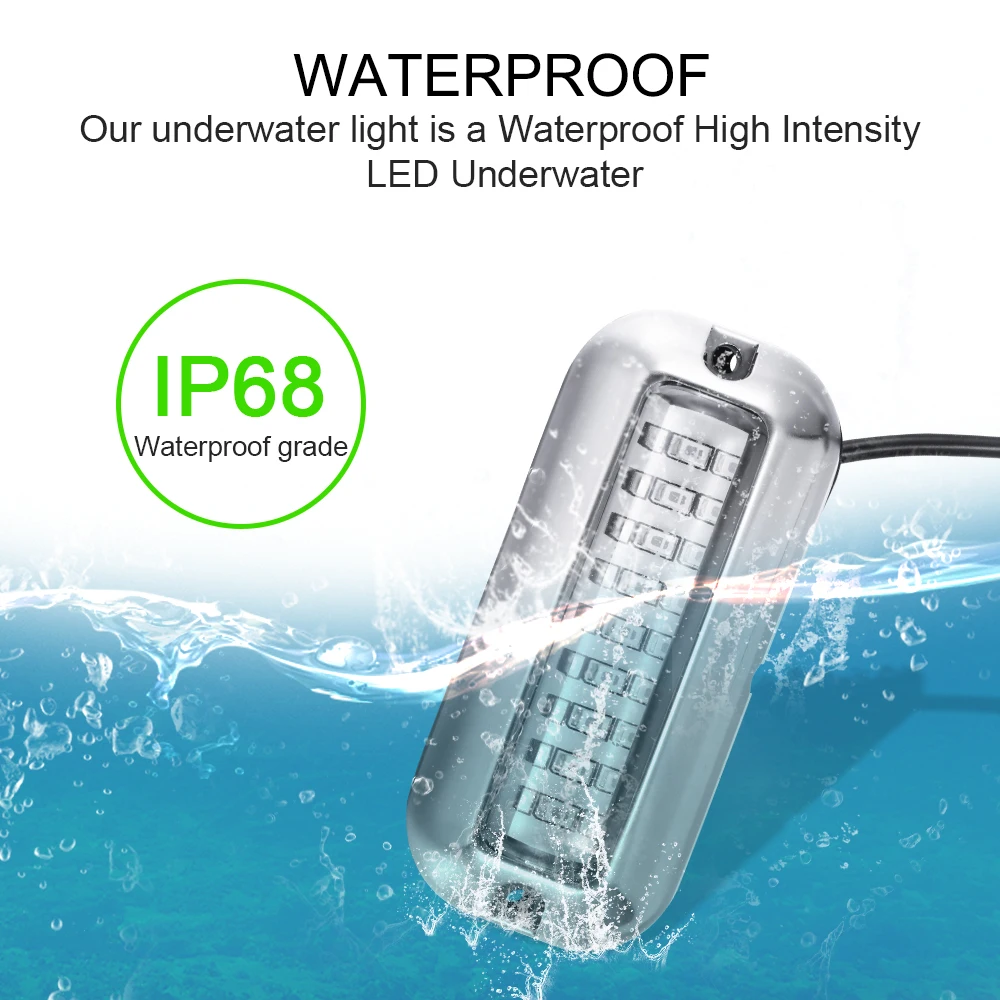 IP68 50 Вт шлюпочная фара 12V 27 Светодиодный приманка ночная рыбалка искатель лампа