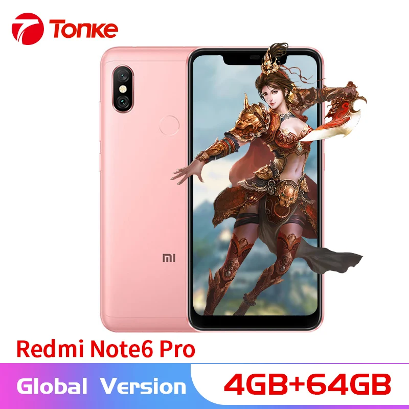 Глобальная версия Xiaomi Redmi Note 6 Pro 4GB 64GB 26 &quotНотч полный экран Двойная камера Snapdragon