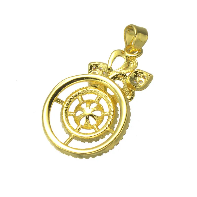 Горячие корейские ювелирные изделия цветок Подвески микро Pave CZ зеленые эмалевые