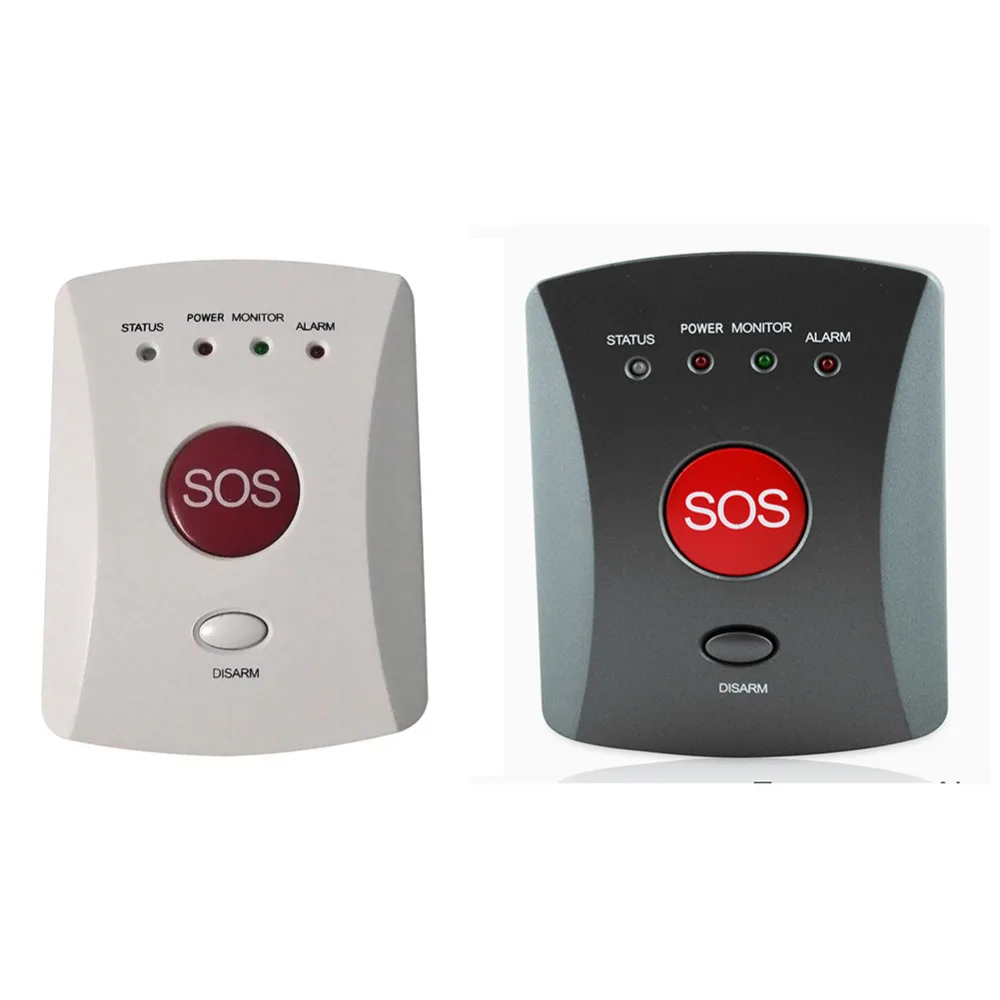 Белая Беспроводная GSM SMS SOS кнопочная панель один ключ тревожный для пожилых детей аварийная система охранной сигнализации для дома 007EG 433 МГц