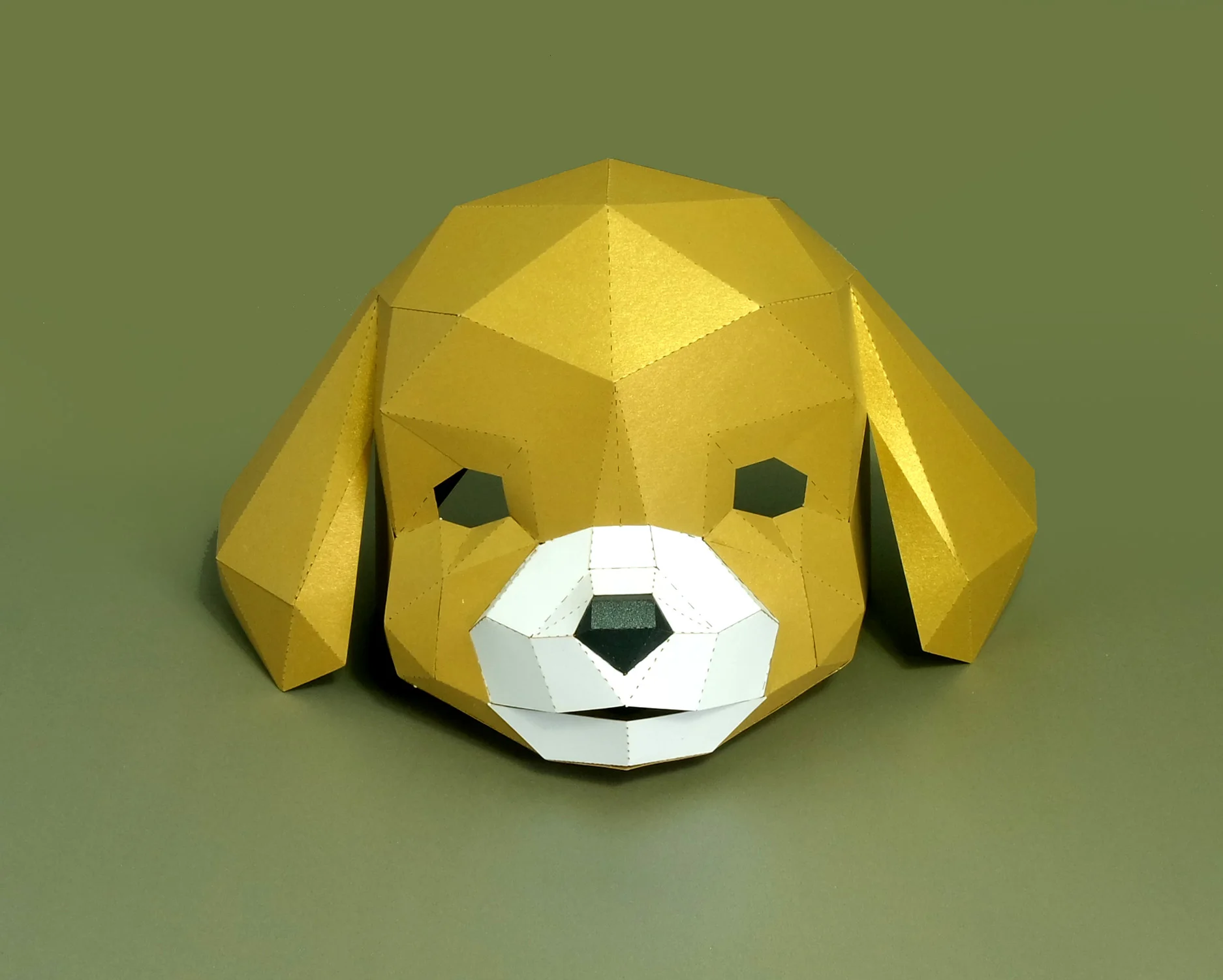 

3D Paper Mask Fashion Cute Puppy Dug Animal Costume Cosplay DIY Paper Craft Model Mask Christmas Halloween Prom Party Gift