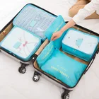Новое поступление, 6 шт.компл. дорожная сумка для хранения багажа в Корейском стиле, органайзер для хранения одежды, портативный чехол