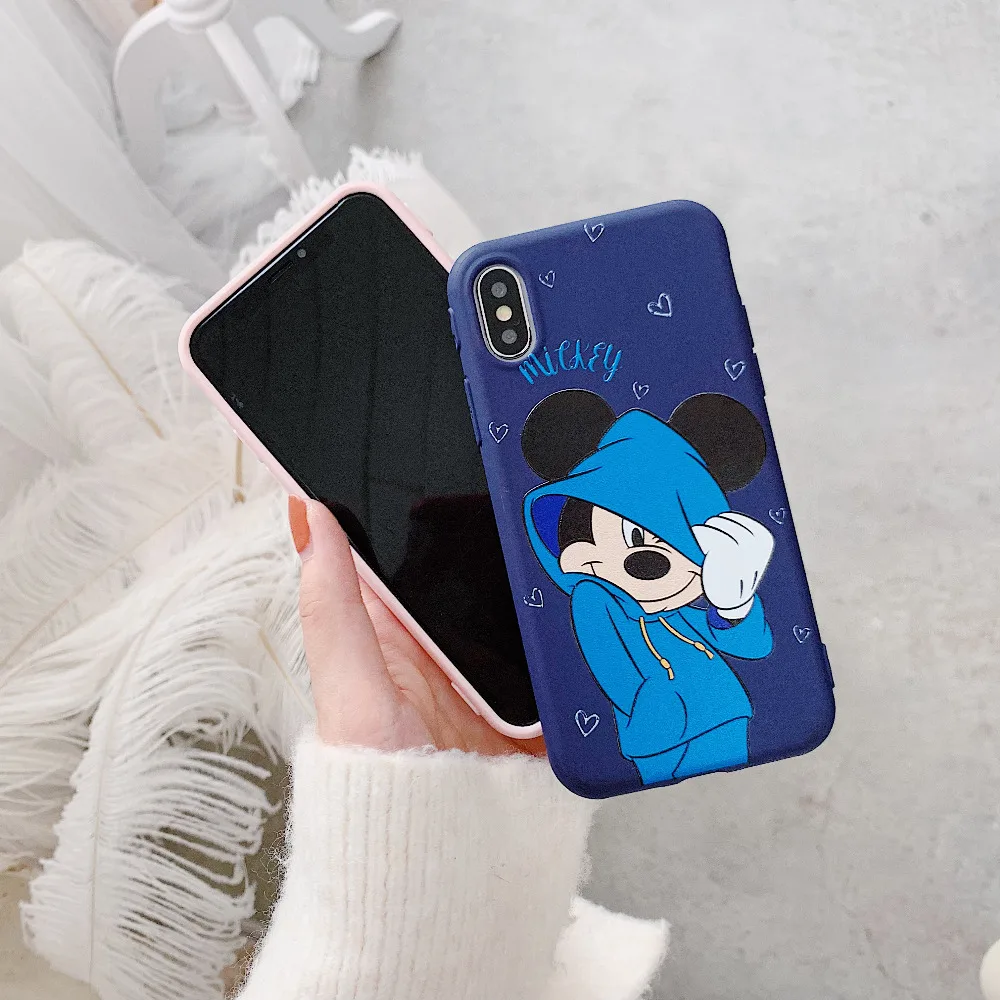 Marchcover для iPhone 11pro X XR XS MAX милые кофты с капюшоном героями мультфильмов чехол