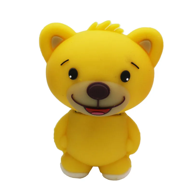 Yellow TEXT ME милый картонный медведь модель usb флэш-накопитель 4 ГБ 8 ГБ 16 ГБ 32 ГБ 64 ГБ флешка, подарок usb 2,0 - Цвет: Yellow