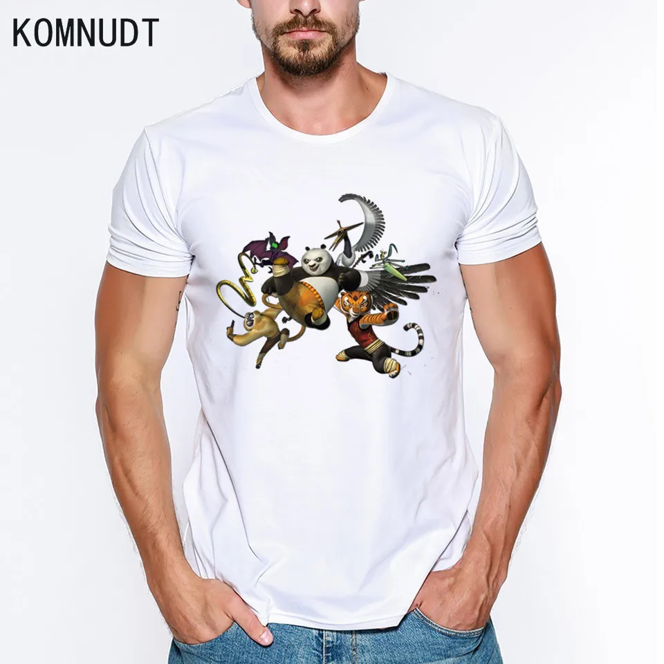 Фото KOMNUDT Kung Fu Panda Men T-Shirt Modal Short Sleeve Casual T Shirt Hipster Printed Tee Summer Tops Мужская одежда KOMNUDT Kung Fu Panda Men T-Shirt Modal Short Sleeve Casual T Shirt Hipster Printed Tee Summer Tops Мужская одежда
