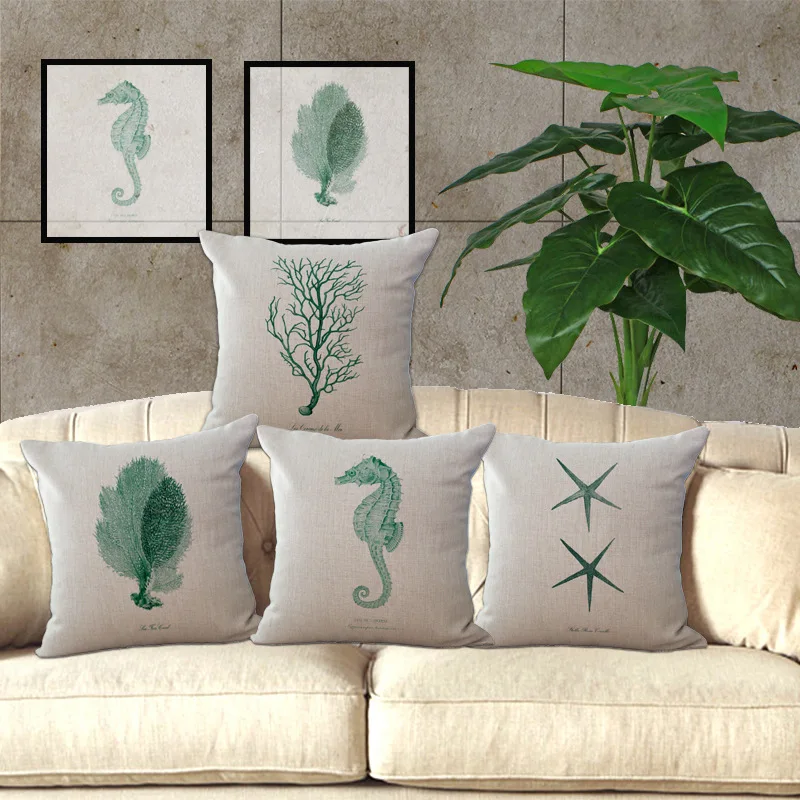 Подушка для сиденья с морской звездой морского конька 1 шт. декоративное