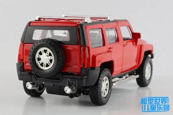 /литая под давлением игрушечная модель/1:32 весы/Hummer H3 SUV спортивный автомобиль/Вытяжка/звук и светильник/образовательная Коллекция/подарок для детей