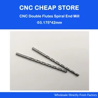 10pcsset 3 175mm solid carbide cnc drill bit set milling tools endmill 2 two flute long spiral router bits 42mm